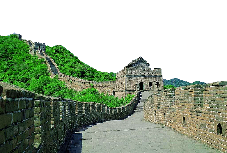 卡通长城剪影山海嘉峪关插图PNG免抠