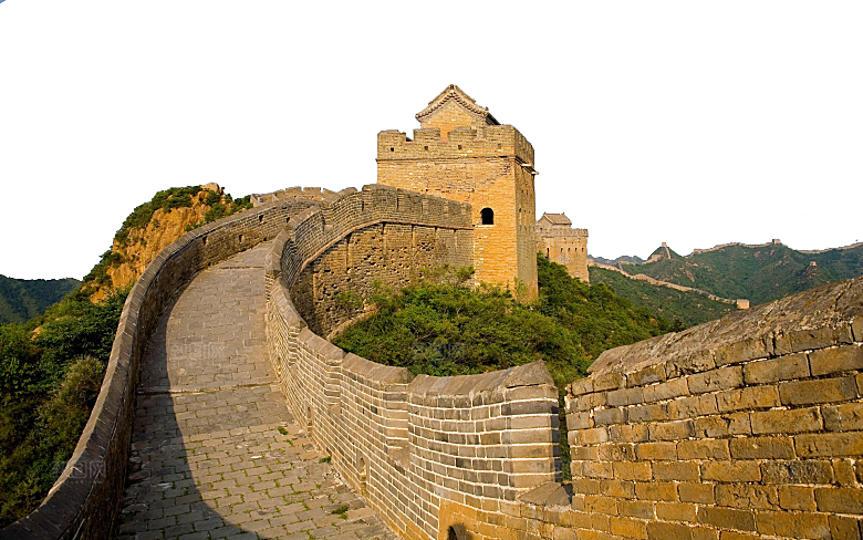 卡通长城剪影山海嘉峪关插图PNG免抠