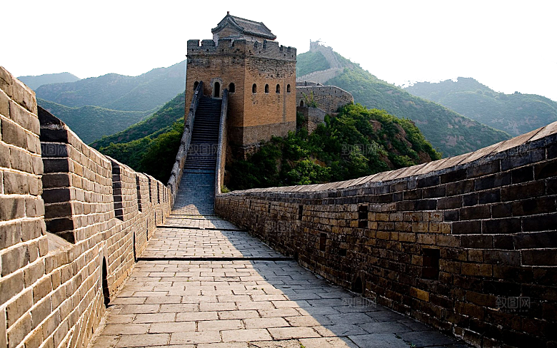 卡通长城剪影山海嘉峪关插图PNG免抠