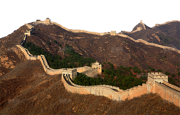卡通长城剪影山海嘉峪关插图PNG免抠素材