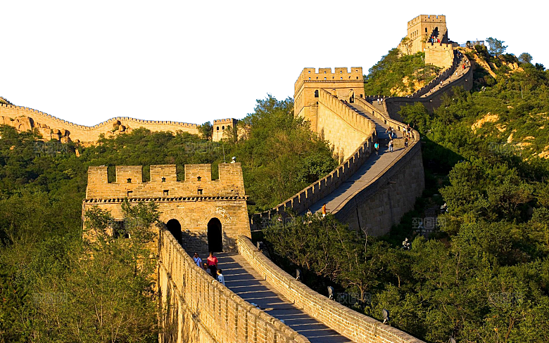卡通长城剪影山海嘉峪关插图PNG免抠素材