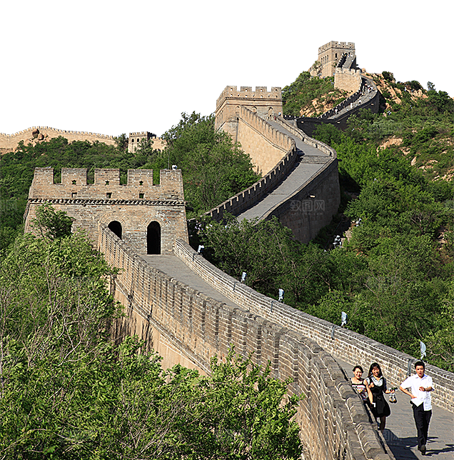卡通长城剪影山海嘉峪关插图PNG免抠素材