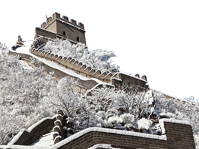 卡通长城剪影山海嘉峪关插图PNG免抠素材
