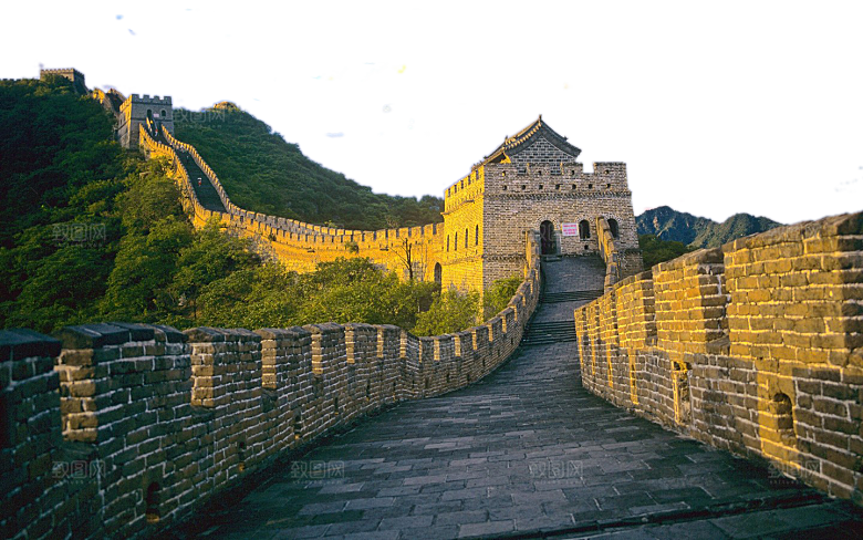 卡通长城剪影山海嘉峪关插图PNG免抠素材