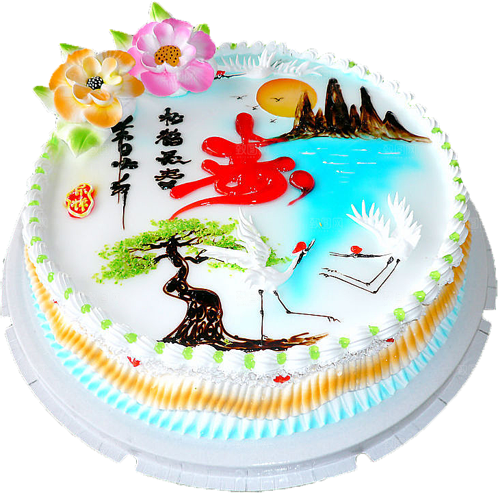高清生日蛋糕背景图案PNG情侣生日素材