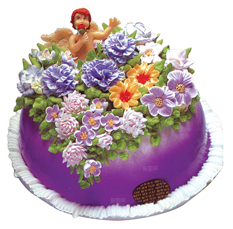 高清生日蛋糕背景图案PNG情侣生日素材