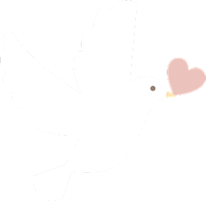 卡通和平信鸽飞翔插图PGN手绘白鸽