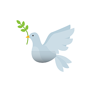 卡通和平信鸽飞翔插图PGN手绘白鸽设计