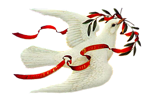 卡通和平信鸽飞翔插图PGN手绘白鸽