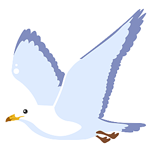 卡通和平信鸽飞翔插图PGN手绘白鸽