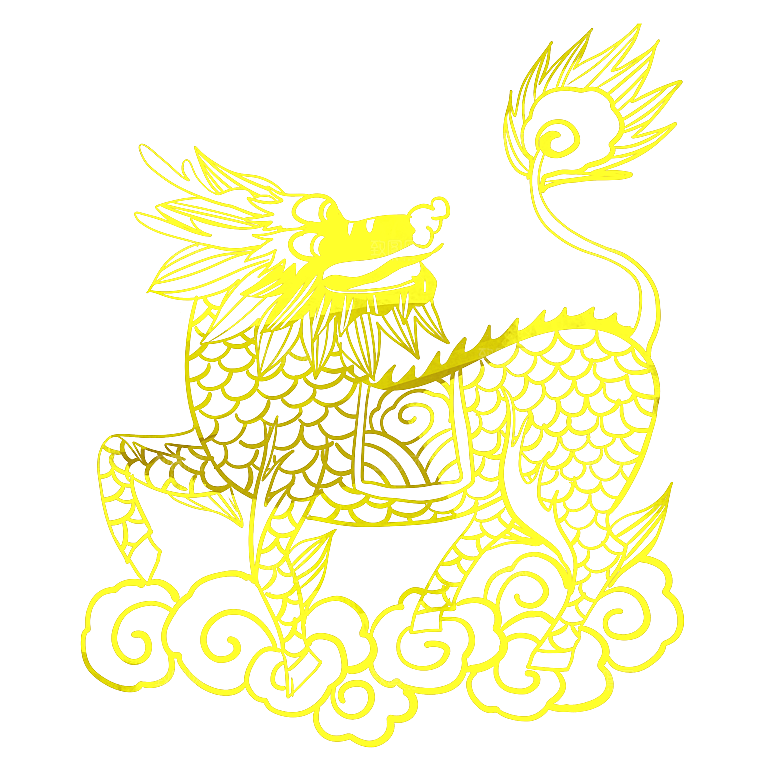 传统神兽青龙白虎凤凰麒麟PNG免抠素材