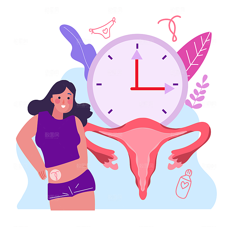 矢量卡通手绘妇产孕妇医生场景插画