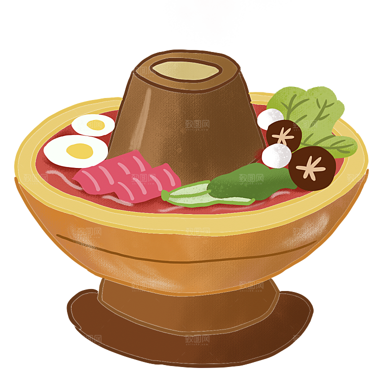 四川重庆自助餐饮火锅美食PNG免抠图