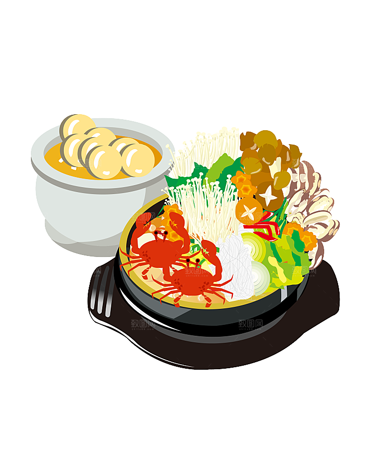 四川重庆自助餐饮火锅美食PNG免抠图