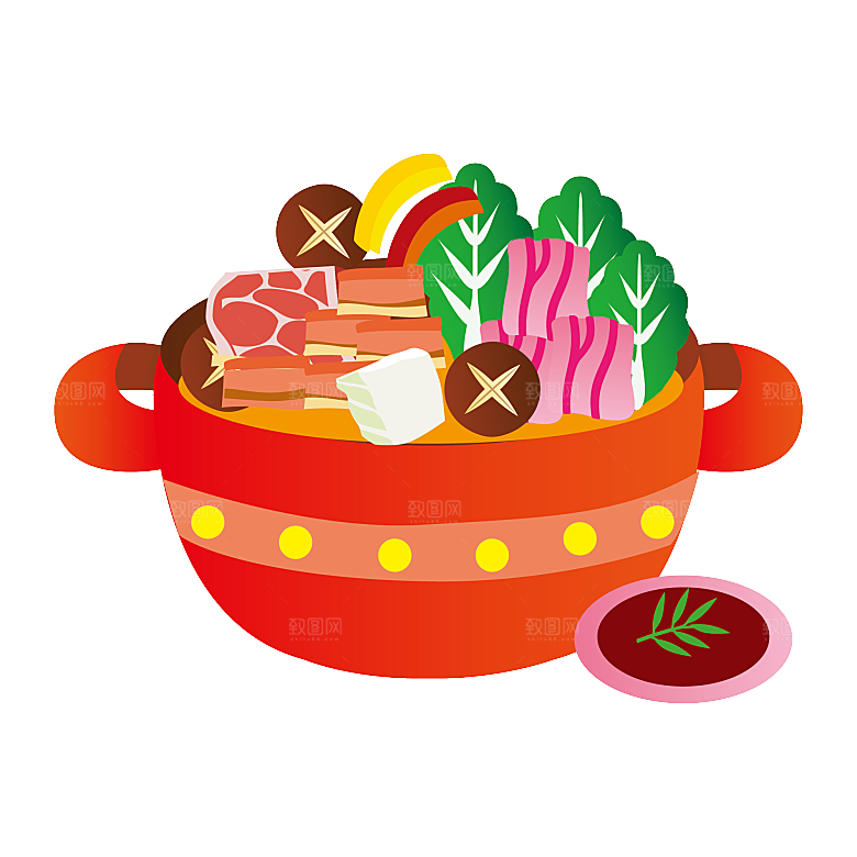 四川重庆自助餐饮火锅美食PNG免抠图