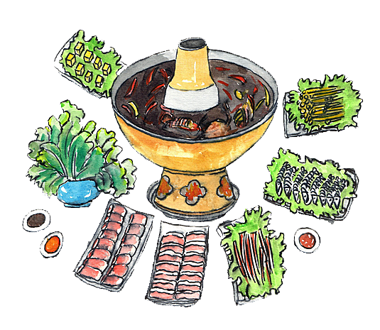 四川重庆自助餐饮火锅美食PNG免抠图素材