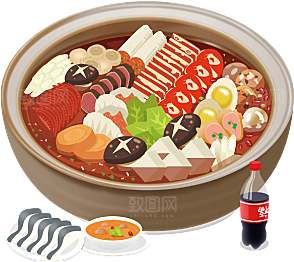 四川重庆自助餐饮火锅美食PNG免抠图