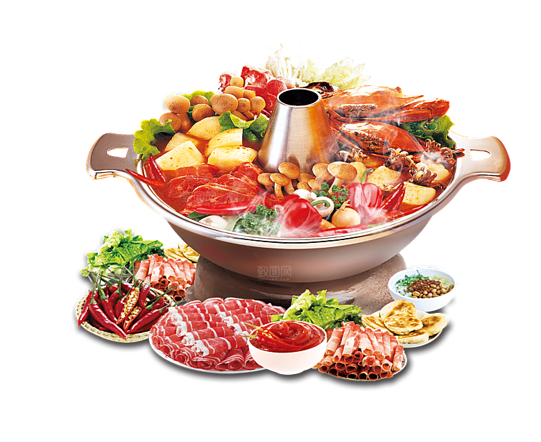 四川重庆自助餐饮火锅美食PNG免抠图素材