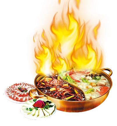 四川重庆自助餐饮火锅美食PNG免抠图
