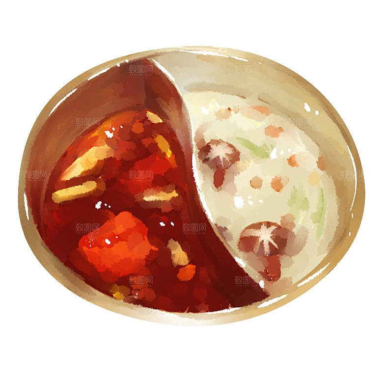 四川重庆自助餐饮火锅美食PNG免抠图