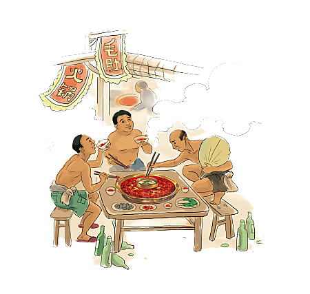 四川重庆自助餐饮火锅美食PNG免抠图