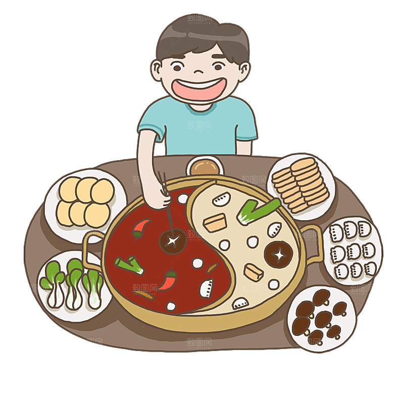 四川重庆自助餐饮火锅美食PNG免抠图