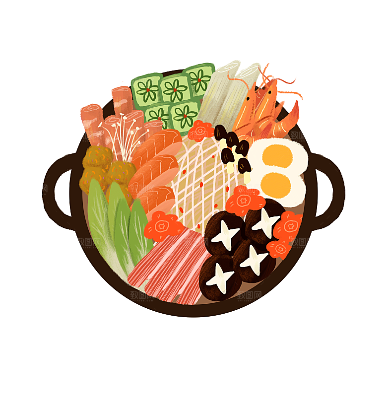 四川重庆自助餐饮火锅美食PNG免抠图素材