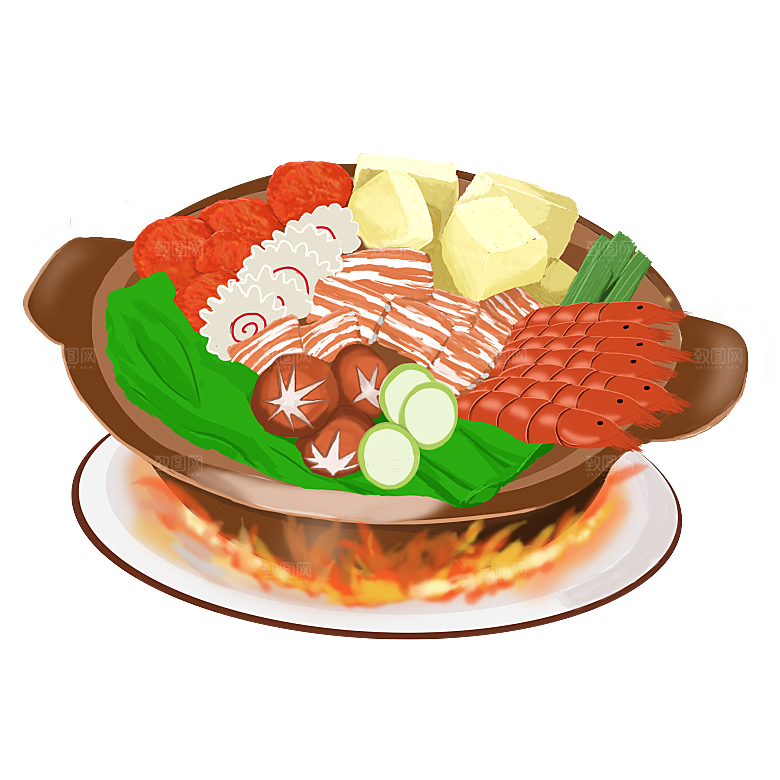 四川重庆自助餐饮火锅美食PNG免抠图