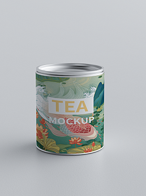 传统茶叶包装茶叶罐包装样机