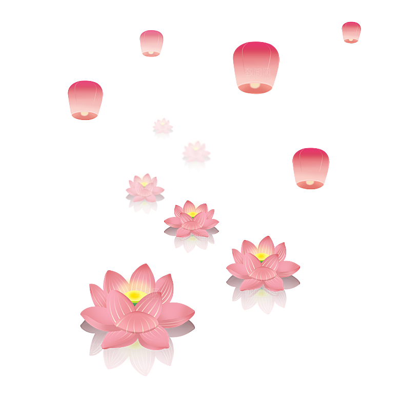 中国风许愿灯孔明灯元宵灯笼PNG
