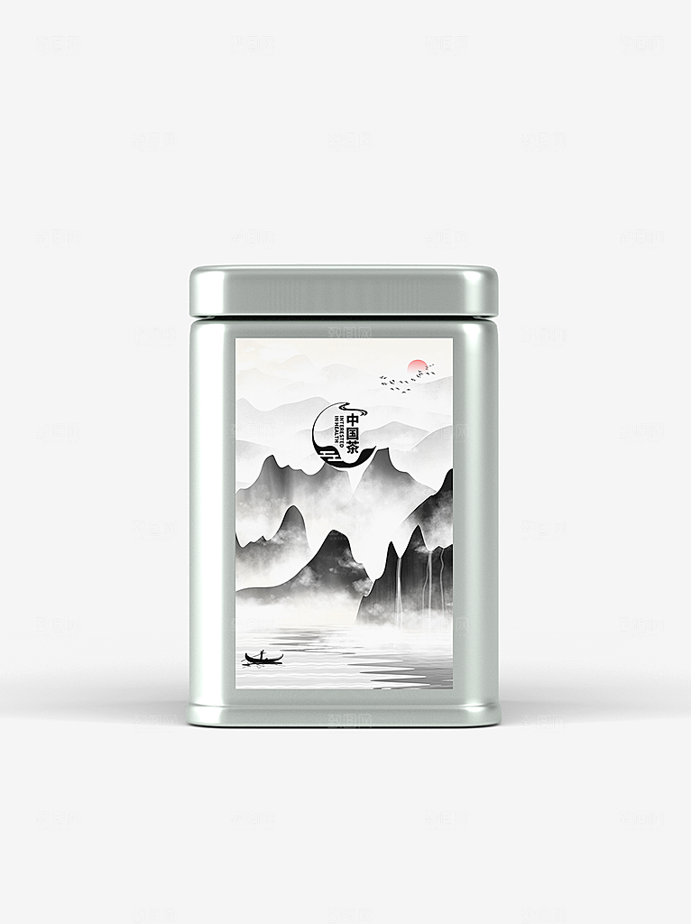 传统茶叶包装茶叶罐包装样机