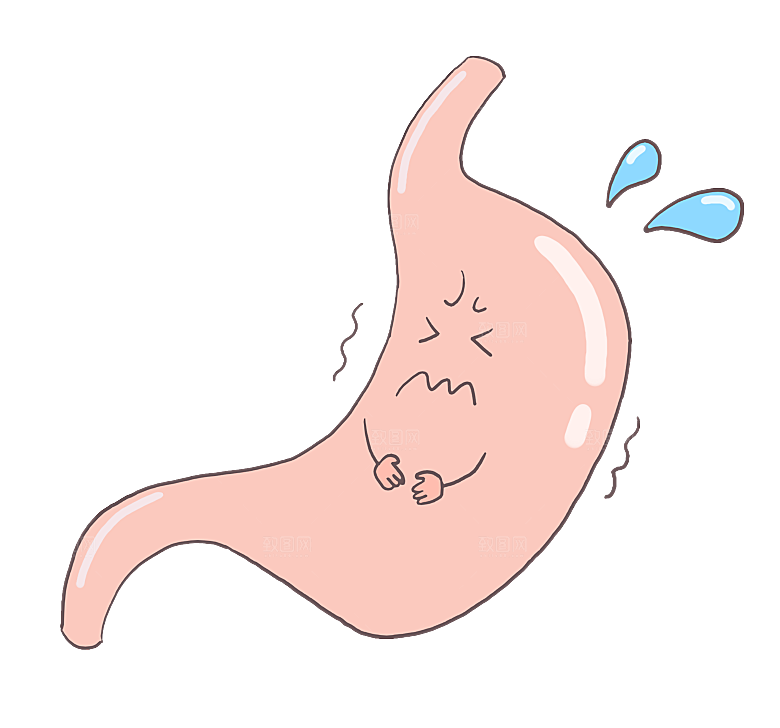 卡通消化系统胃人体器官肠胃痛PNG