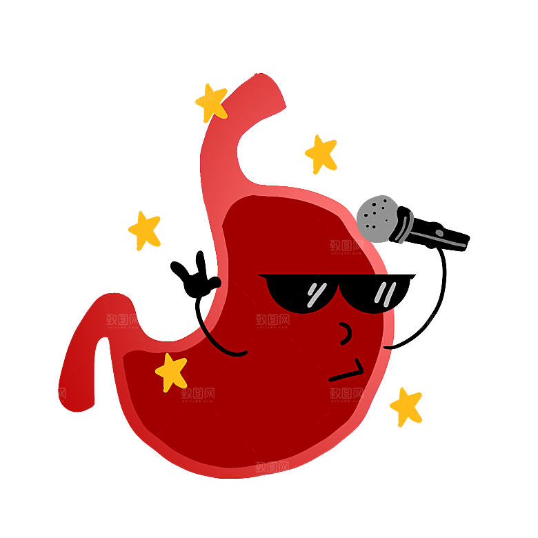 卡通消化系统胃人体器官肠胃痛PNG