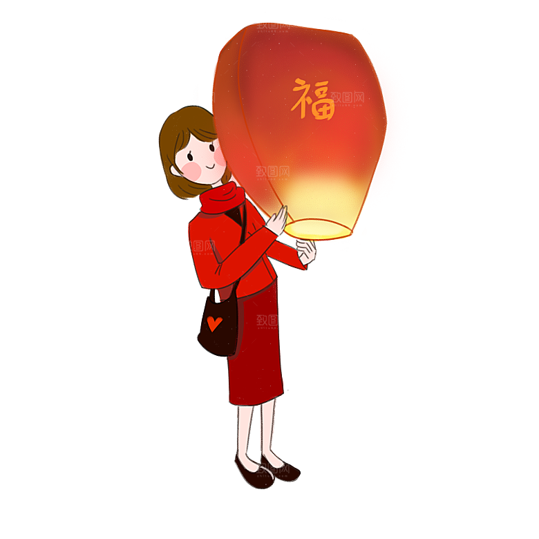 中国风许愿灯孔明灯元宵灯笼PNG素材