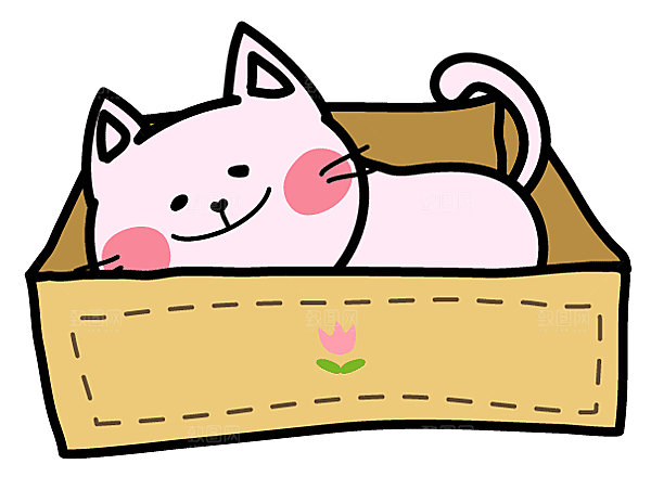 手绘简笔卡通可爱猫咪手账免抠PNG