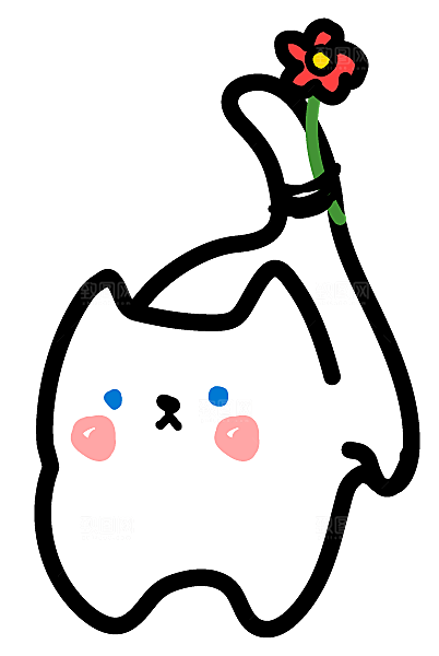 手绘简笔卡通可爱猫咪手账免抠PNG