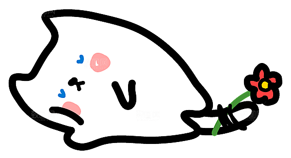 手绘简笔卡通可爱猫咪手账免抠PNG素材