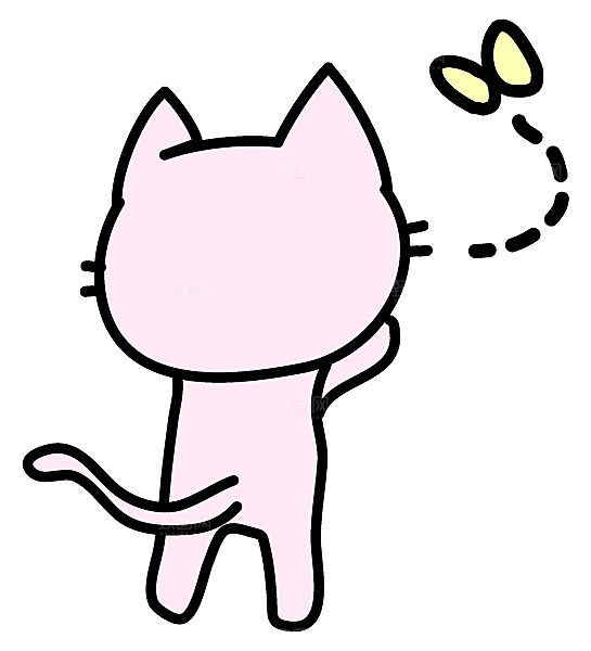 手绘简笔卡通可爱猫咪手账免抠PNG素材