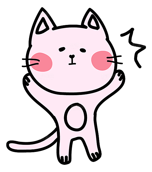 手绘简笔卡通可爱猫咪手账免抠PNG素材