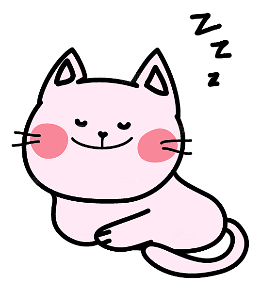 手绘简笔卡通可爱猫咪手账免抠PNG