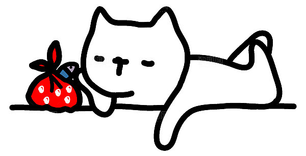 手绘简笔卡通可爱猫咪手账免抠PNG素材