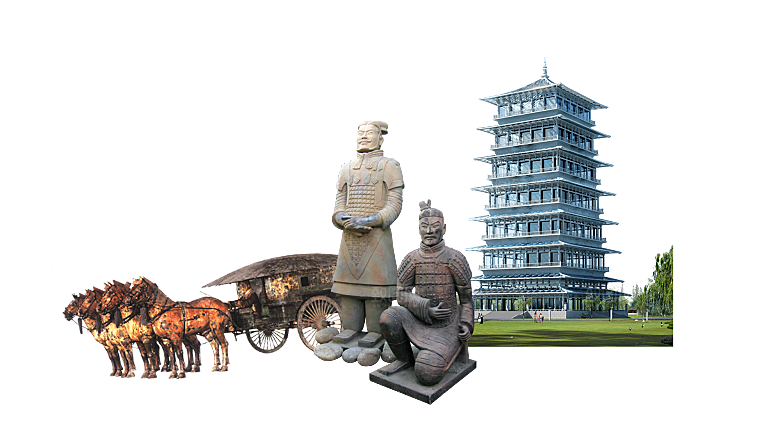 西安旅游地标建筑古都长安插图PNG素材