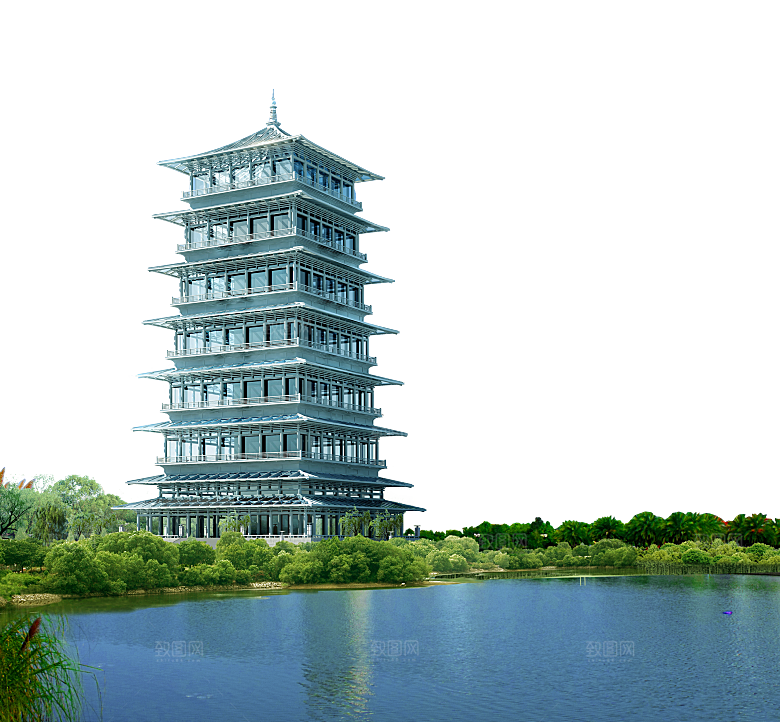 西安旅游地标建筑古都长安插图PNG素材
