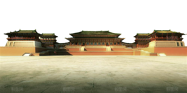 西安旅游地标建筑古都长安插图PNG素材