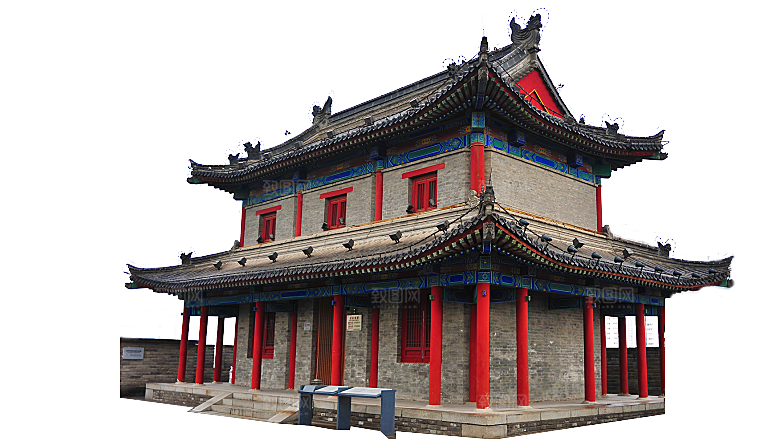 西安旅游地标建筑古都长安插图PNG素材