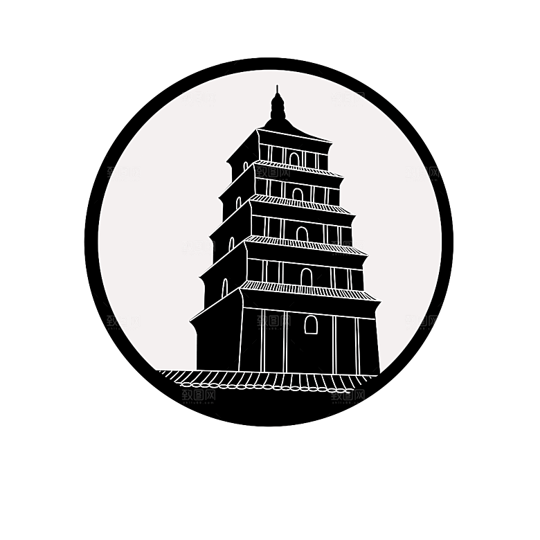 西安旅游地标建筑古都长安插图PNG素材