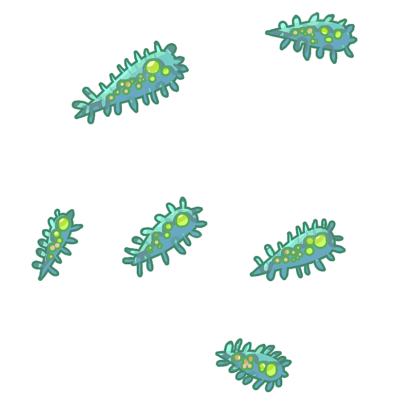 生物医学卡通流行病毒细菌细胞基因医疗素材