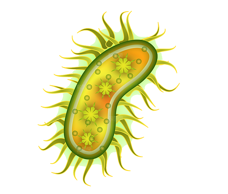 生物医学卡通流行病毒细菌细胞基因医疗素材
