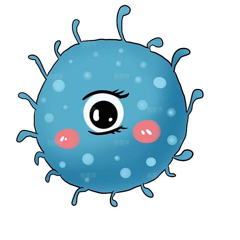 生物医学卡通流行病毒细菌细胞基因医疗