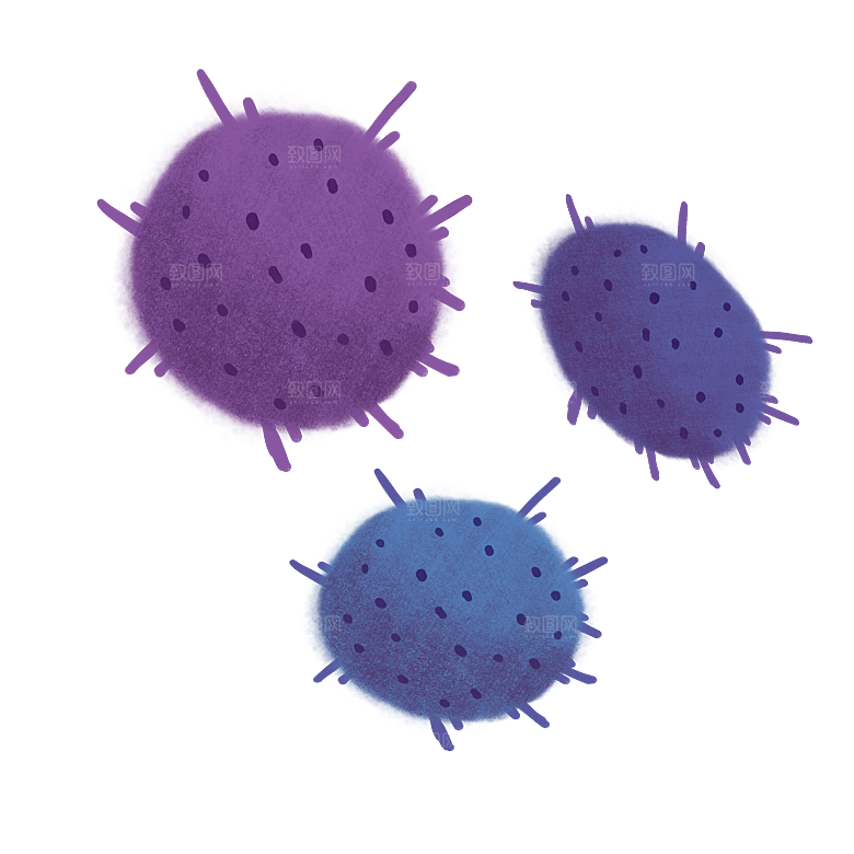 生物医学卡通流行病毒细菌细胞基因医疗素材